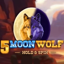 5 Moon Wolf slot logo by Apparat Gaming at Baxterbet Casino5 Moon Wolf