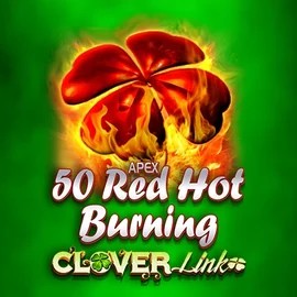 50 Red Hot Burning Clover Links logo – Slots by Novomatic at Baxterbet Casino