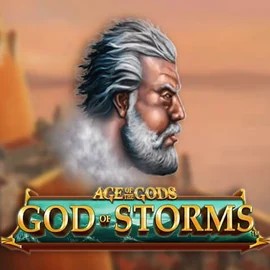Age Of The Gods: God of Storms slot logo by Playtech at Baxterbet Casino